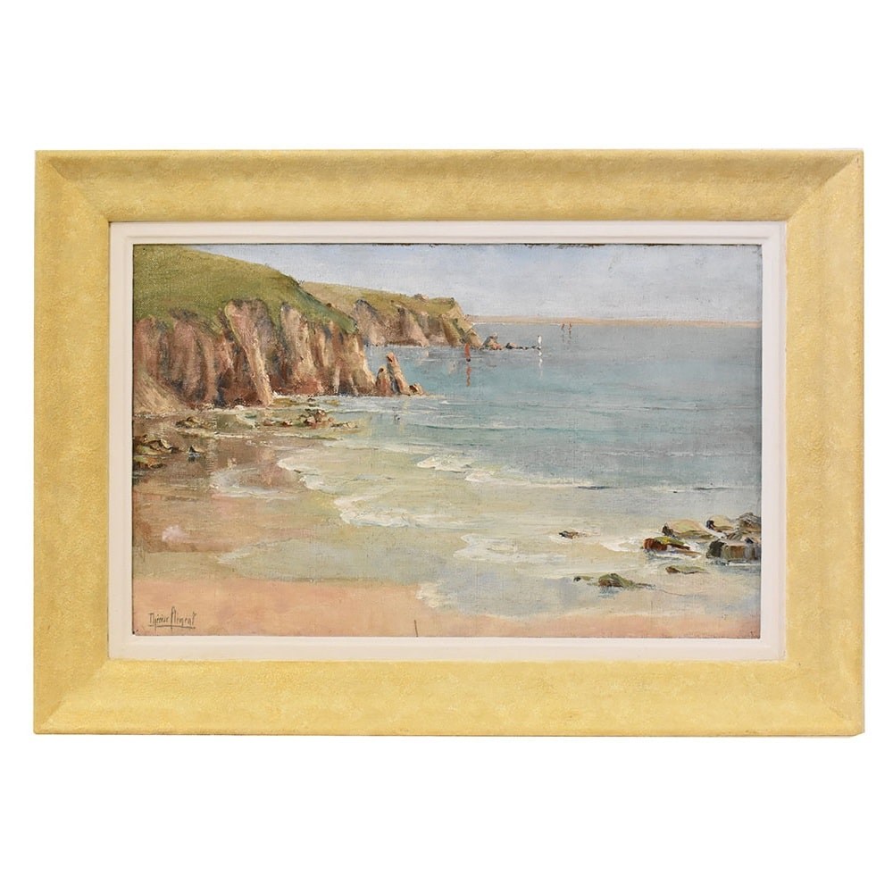 QM521 1 antique oil painting seascape marine painting XX century.jpg